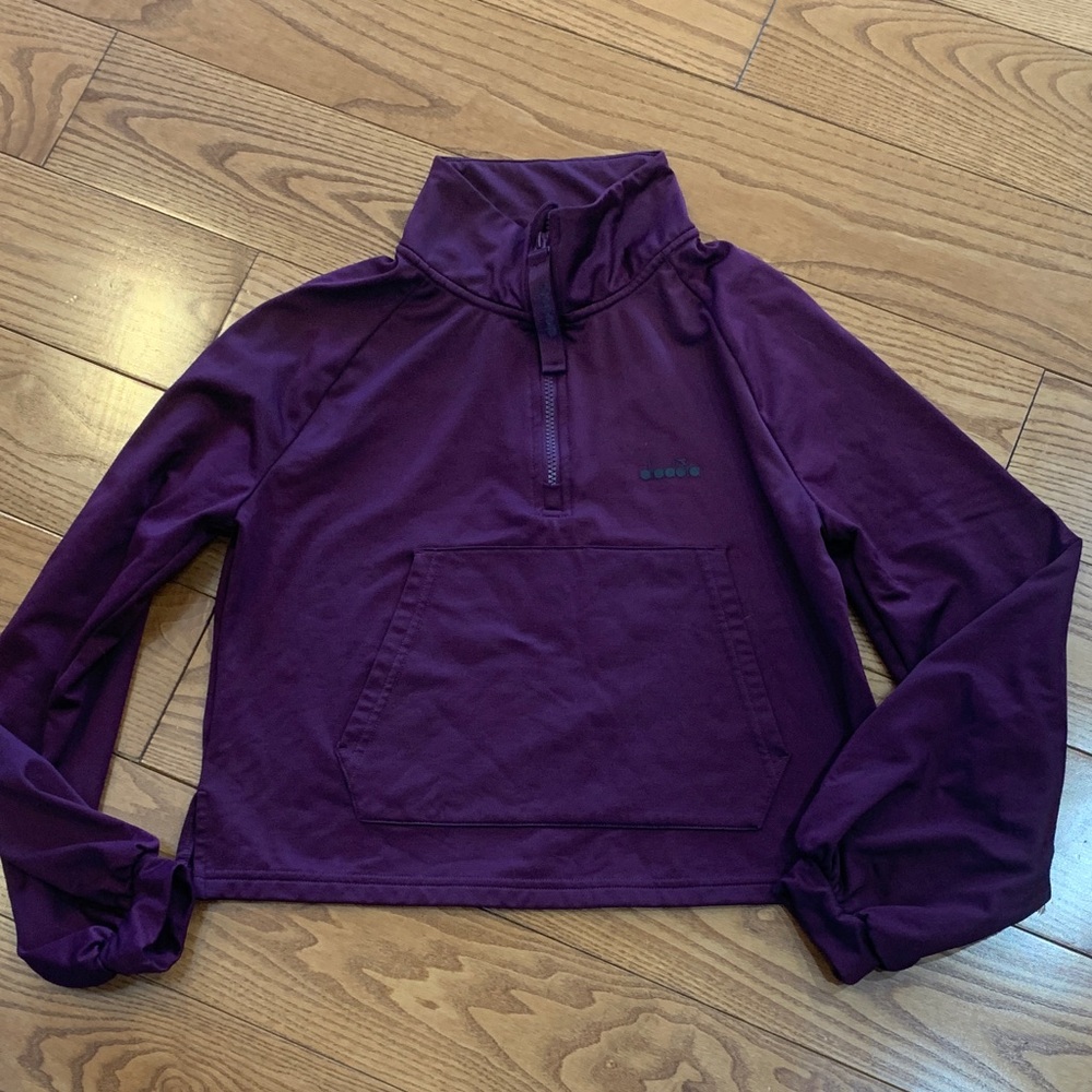 Womens diadora Purple Quarter-Zip Pullover sweater